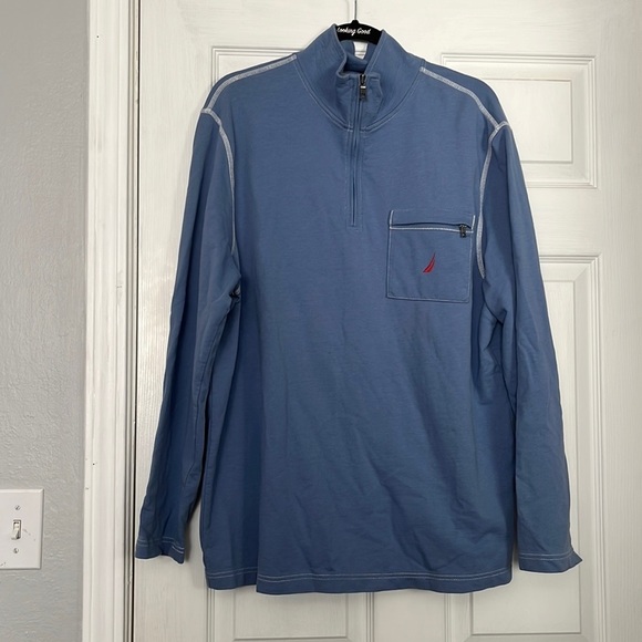 “Nautica-mens quarter zip jacket size Large” - Picture 1 of 6